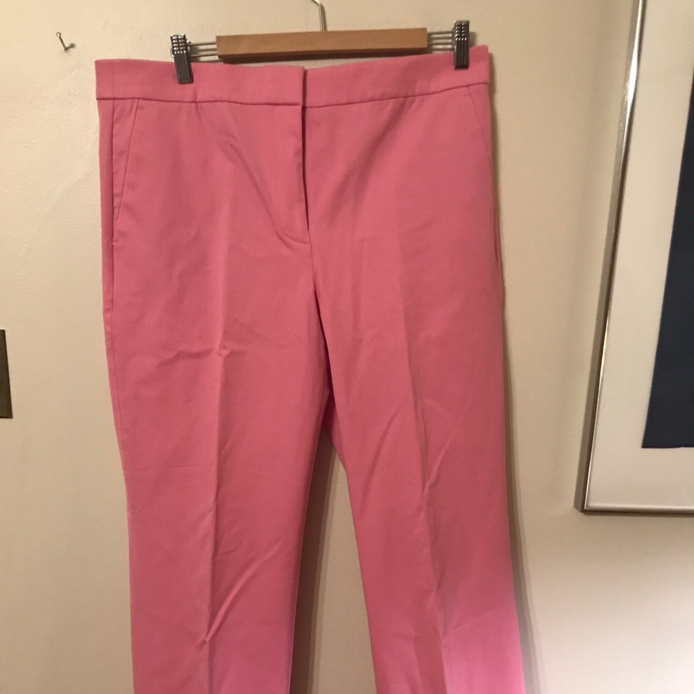 JCrew wide leg pink cropped pants. Never worn.